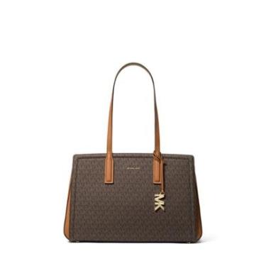 Imagem de Bolsa Michael Kors Laila Medium Signature Logo Tote Bag Marrom- 30S5G9IT2B-Feminino