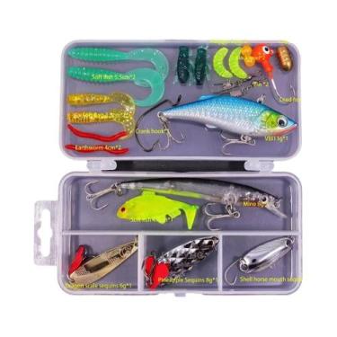 Imagem de Conjunto Grande De Iscas De Pesca Mistas, Kit De Iscas Artificiais Ríg