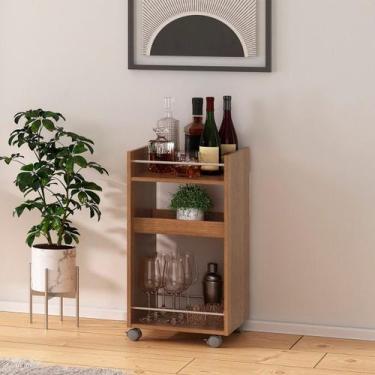 Imagem de Carrinho de Bebidas Bar Móvel com Rodinhas e Adega Brito - ARTELY, Cin