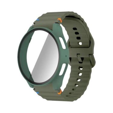Imagem de Pulseira De Silicone Para Relógio Samsung 40mm 44mm Com Protetor De Te
