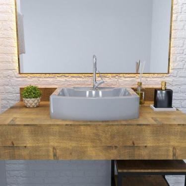 Imagem de Cuba de Apoio Retangular Aria RT41 - Metalig, Cinza