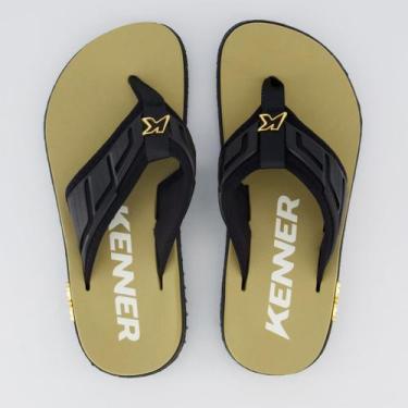 Imagem de Chinelo Kenner Kivah Full Force Preto e Bege, 40