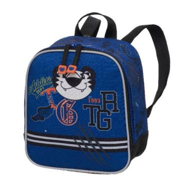 Imagem de Lancheira Infantil Menino Escolar Tigor Tigre BB Cor Azul Bolsa Térmic