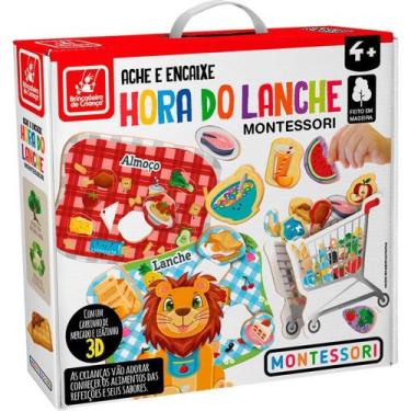 Imagem de Ache e encaixe hora do lanche brinquedo educativo pedagógico - BRINCAD