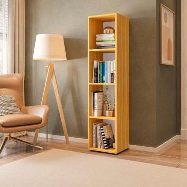 Imagem de Estante de Livros 30CMX139CM Modular 4 Nichos Marselha Marrom/Freijó -