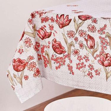 Imagem de Toalha de Mesa Estampada Pop Lepper Retangular 140x210 6 Lugares, Rosa