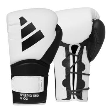 Imagem de Luvas de Boxe adidas Hybrid 350 NL Elite em Couro -, Branco, 14oz