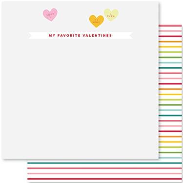 Imagem de American Crafts 332593 25 folhas favoritas/várias listras sete papel Darcy dupla face cartão nº 11, 30,48 x 30,48 cm, multicolorido