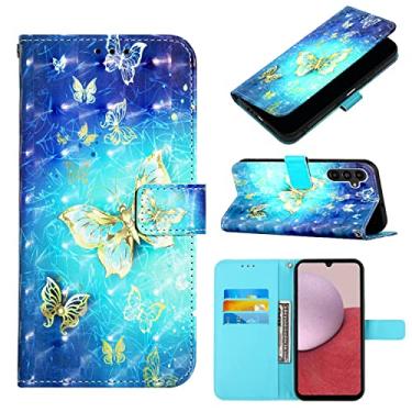 Imagem de Capas de telefone impressas em 3D Samsung Galaxy A14 A 14 5G capa de couro slots de cartão de luxo clipe de carteira negócios à prova de choque capa de telefone Samsung A14 5G capas (1, Samsung A14 5G)