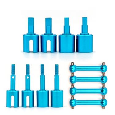 Imagem de Chusui Liga de alumínio Eixo de acionamento Conjunto de articulação de copo de osso de cachorro Substituição para TT01-01 TT01D TT01E TT02-02 1/10 Peças de atualização de carro de controle remoto