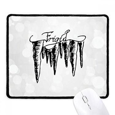 Imagem de Icicle Mouse pad com estampa de ilustração pintada à mão, borda costurada, tapete de borracha para jogos