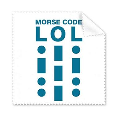 Imagem de Morse Code Laughter Line Expressions pano de limpeza para tela de telefone, 5 peças