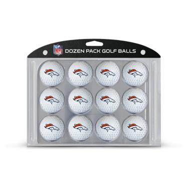 Imagem de Team Golf NFL Denver Broncos 12 bolas de golfe tamanho regulamentado, pacote com 12, impressão colorida e durável do time