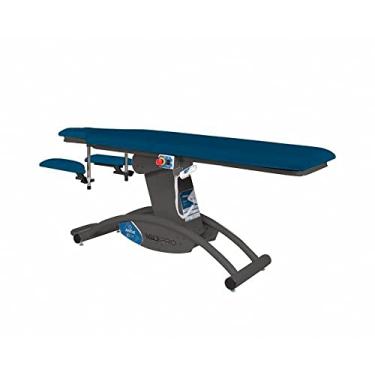 Imagem de Maca Elétrica com Orifício para Rosto e Regulagem para Braço com Base Preta - Arktus - Azul Escuro