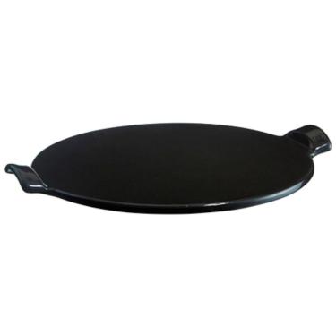 Imagem de Pedra Refratária Redonda para Pizza Emile Henry em Cerâmica 37 cm - Preta