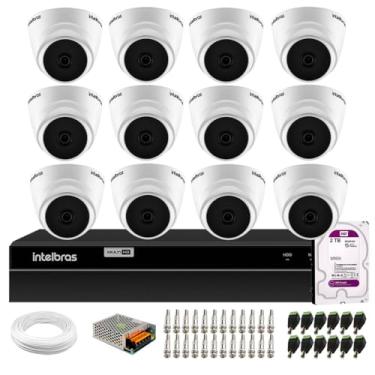 Imagem de Kit 12 Câmeras Intelbras VHL 1220 Dome HDCVI LITE Full HD 1080p Visão Noturna 20m + DVR Intelbras MHDX 1216 Full HD 16 Canais Multi HD + HD 2TB