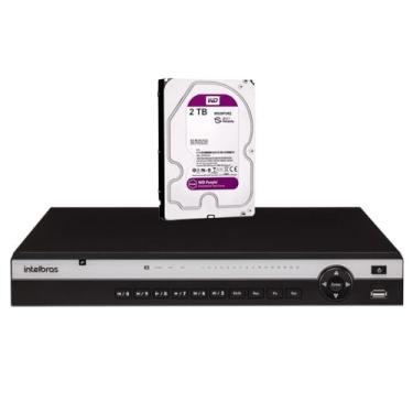 Imagem de NVD Gravador de vídeo IP Intelbras 3316 P 4K 16 Canais com 16 portas PoE Ultra HD 4K + HD 2TB WD Purple