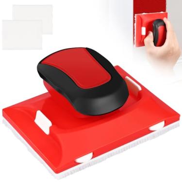 Imagem de Aparador de borda de pintura com 2 almofadas de substituição, aplicador de almofada de tinta, aparador de parede durável, aparador de canto de parede lavável e aparador de borda com alça rotativa,