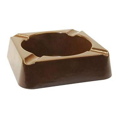 Imagem de Stinky Cigar Cinzeiro de 4 charutos com compósito fedorento, tigela profunda, empilhável, marrom