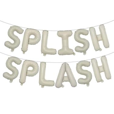 Imagem de Splish Splash Birthday Decoration Boy Splish Splash Birthday Bash Party Supplies Splish Splash Birthday Balloons Pool Birthday Party Decoration Balloons (SPLISH SPLASH Cream)