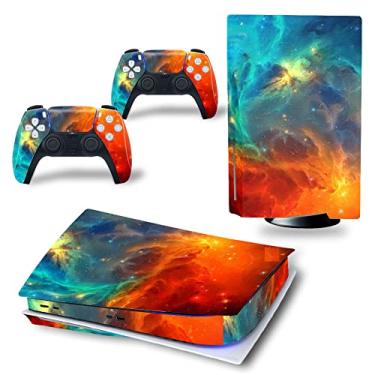 Imagem de UUShop Skin Sticker Decalque Capa para PS5 CD Disk Edition Console e Controladores Space Nebula