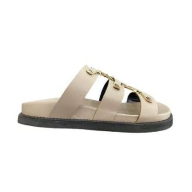 Imagem de Sandália Papete Feminina Flat Tachas Lyra K-Feminino
