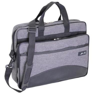 Imagem de Pasta LS Bolsas para Notebook 15.6" Cinza Mescla e Preto - PN5549-Unissex