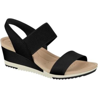 Imagem de Sandalia Modare Anabela Tira Elastica Feminino, Preto, 36