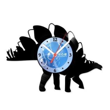 Imagem de Relógio De Parede Disco Vinil Infantil - Estegossauro - VIN-007 - Mode