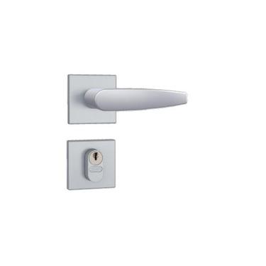 Imagem de Fechadura para porta externa stam 803/33 c/cilindro acetinada fosco qu