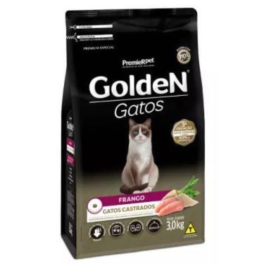 Imagem de Ração Golden Para Gatos Adultos Castrados Sabor Frango 3kg - PREMIER P