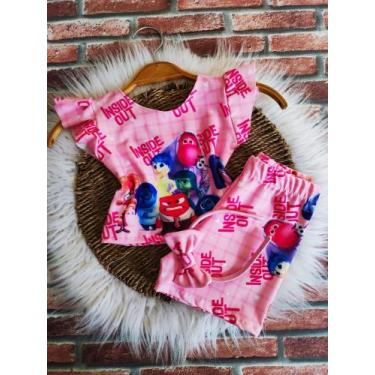 Imagem de Conjunto Menina Infantil Malu Temático Divertidamente+ Short - aurea, 
