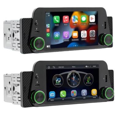 Imagem de Central Multimídia Carplay Sem Fio Wireless 1 Din Bluetooth 5 Polegada