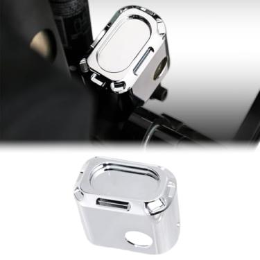 Imagem de Tampa de cilindro mestre de freio traseiro de alumínio para motocicleta para Harley 2018-2025 Softail Street Bob Breakout Low Rider Fat Boy (Chrome)