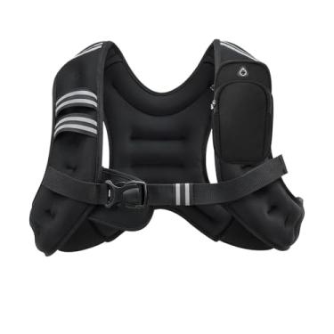 Imagem de OMLTZX Colete pesado de 3,6 kg, masculino, feminino, infantil, com listras refletivas, peso ajustável, para caminhada, corrida, treinamento de força, treino