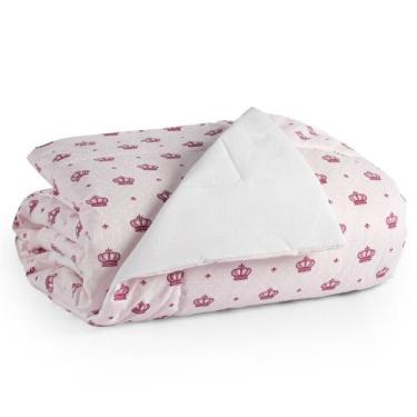 Imagem de Edredom Berço/Mini Cama Algodão Coroa Rosa Princesa Moderno - EMPÓRIO 