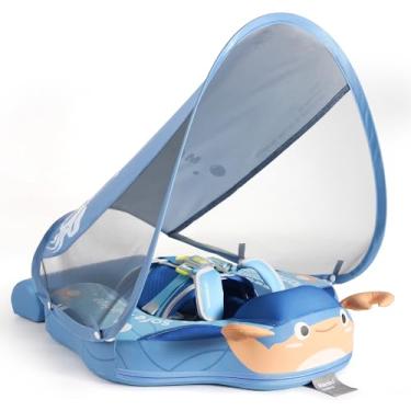 Imagem de Boia de natação para bebês Mambobaby com dossel boia de natação sólida para bebês treinadores de natação, treinamento de natação, sem ar, flutuadores de água não infláveis na cintura para crianças