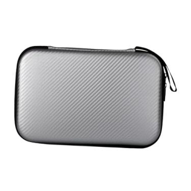 Imagem de kowaku Hard Shell Ping Pongue Patdle Paddle Tabela Tennis Paddle Bag de armazenamento conveniente à prova d'água à prova d'água para 2 pás na raquete de, Prata