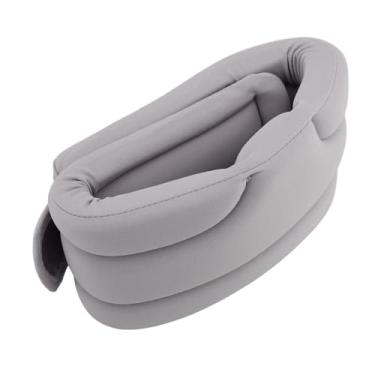 Imagem de Pescoço para Dor e Suporte do Pescoço, Colar Cervical Macio Ajustável Em Nylon Respirável para Homens, Suporte Portátil No Pescoço para Viagem Ao Ar Livre Em Casa (Cinza)