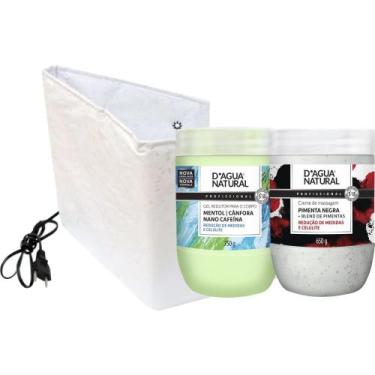 Imagem de Kit pimenta negra gel crioterapia mento cinta térmica elétrica 220v - 