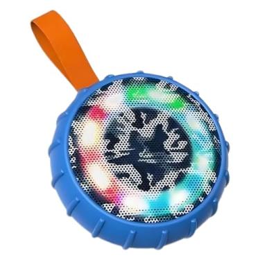 Imagem de Caixa de Som Port�til Bluetooth A Prova D'�gua com Al�a e LED e R�dio FM (AZUL)