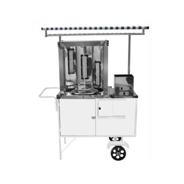 Imagem de Carrinho de Churrasco Grego com Toldo e Rodas Maciças Cefaz