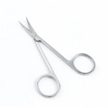 Imagem de Tesoura de manicure com ponta curva, removedor de unhas profissional de aço inoxidável, cortador de unhas, ferramentas de salão, anel grande, g