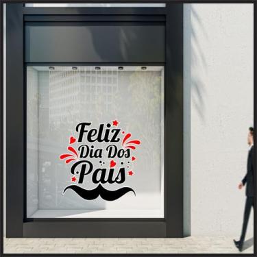 Imagem de Adesivo impresso e em recorte para vitrine dia dos pais bigode 98x100m