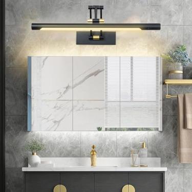 Imagem de Luminária de parede LED para espelho de banheiro, arandelas giratórias de parede com ângulo ajustável com sensor de iluminação espelhada lâmpadas de parede de acrílico modernas para banheiros luzes de