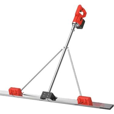 Imagem de Ferramenta De Acabamento De Concreto Mesa De Concreto Sem Fio Elétrica Vibratória It Screed Cement Finishing Motor Vibratório Com Placa De Aço Inoxidável Conjunto De Ac, 1battery, 2m