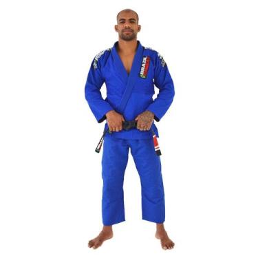 Imagem de Kimono de Jiu Jitsu Azul Xtra-lite Brazil Combat Competidor BJJ Kimono