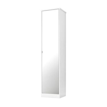 Imagem de Armário Multiuso 1 Porta Com Espelho Reflex Ii Branco 21170