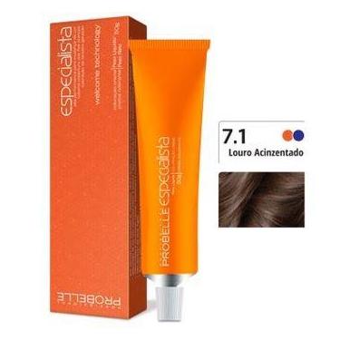 Imagem de Coloração Especialista Probelle 7.1 Louro Médio Acizentado 50 G