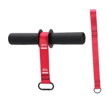 Imagem de menolana Fortalecedor de antebraço, exercitador de braço, rolo de pulso de aço carbono para halteres, escalada, pesos, atletas domésticos, Vermelho